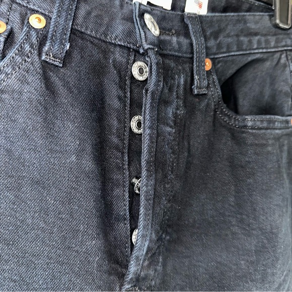 RE/DONE Comfort Stretch High Rise Ankle Crop in Black Women Size 27 - Picture 2 of 10